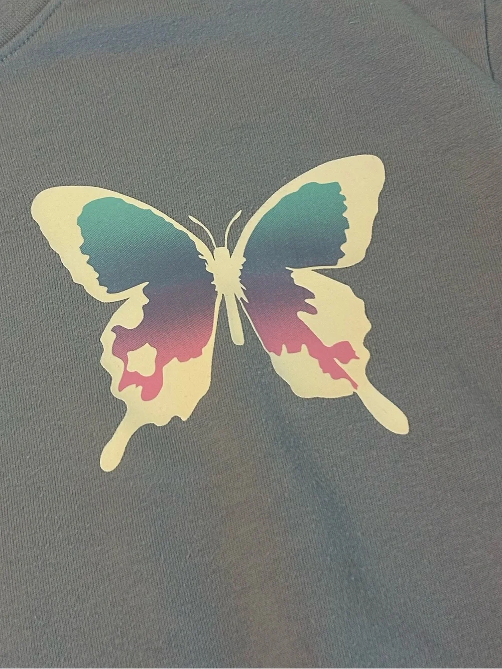J. Crew Crewcuts Butterfly Crewneck Sweatshirt Lavender Girls’ Size Large 10-12